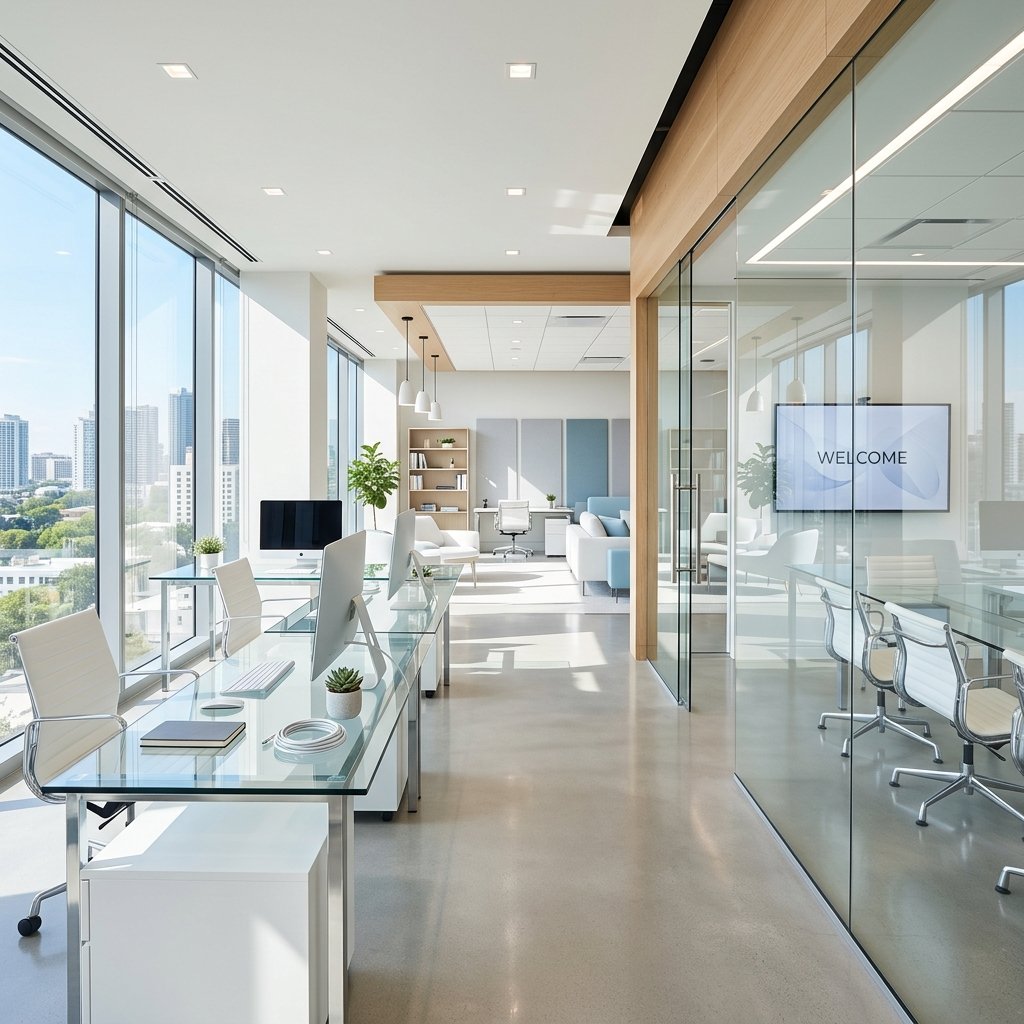 Spotless modern office interior